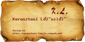 Keresztesi László névjegykártya